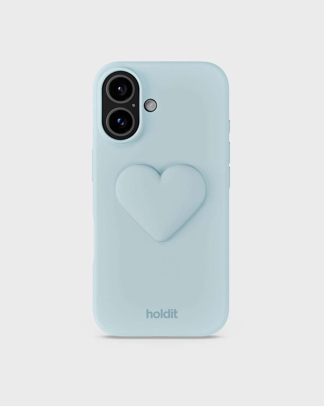 Silicone Heart sticker - Mineral Blue